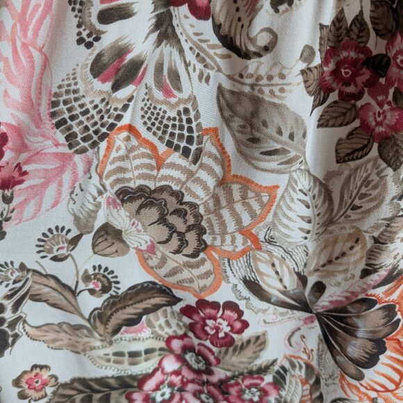 NWT LINE@MODA Made in Italy Floral Abstract Double Print Maxi Skirt Large Boho - Picture 5 of 12